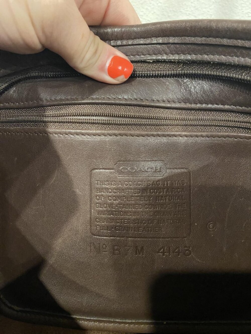 Vintage Coach 4143 Shoulder Bag Womens Medium Brown Leather Classic Purse 90s - Picture 6 of 6